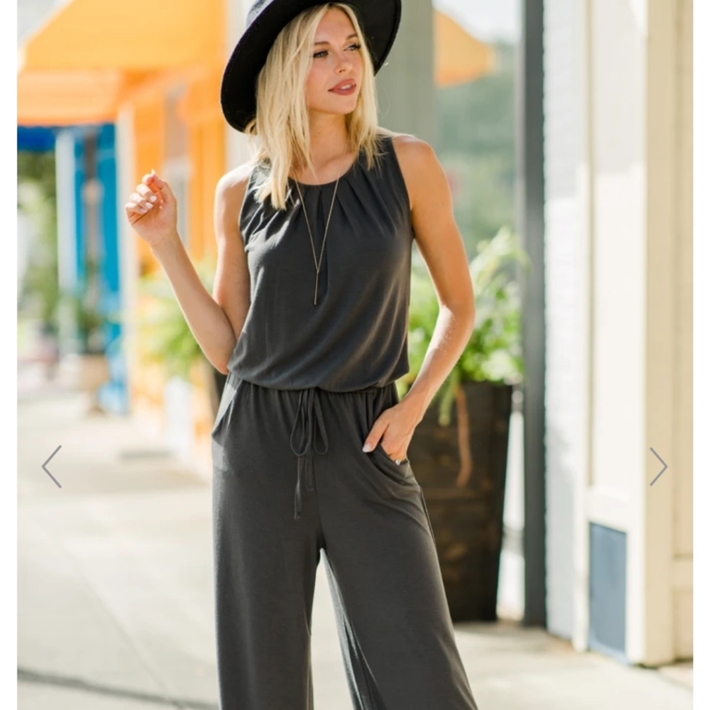 Zenana Ash Grey Jumpsuit